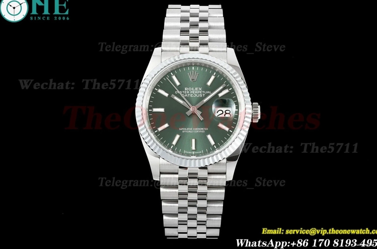 Green Jub JQF 36mm Datejust Stk 126234 SS SS VR3235 0326